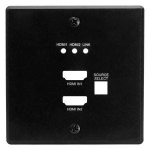 International ConferX Low-Profile Dual HDMI Wall Plate Transmitter via HDBaseT - Black
