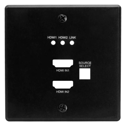 International ConferX Low-Profile Dual HDMI Wall Plate Transmitter via HDBaseT - Black