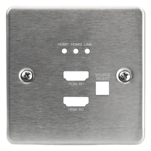 International ConferX Low-Profile Dual HDMI Wall Plate Transmitter via HDBaseT - Stainless