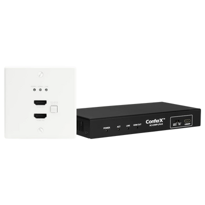 International ConferX Low-Profile Dual HDMI Wall Plate Transmitter + Receiver via HDBaseT