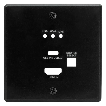 International ConferX Low-Profile HDMI/USB-C Wall Plate Transmitter via HDBaseT - Black