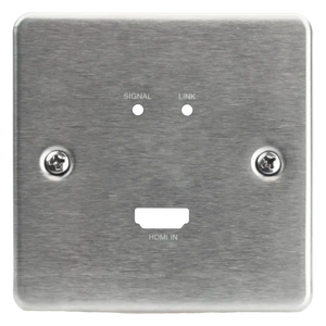 nternational ConferX Low-Profile HDMI Wall Plate Transmitter via HDBaseT - Stainless