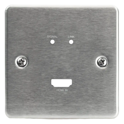 nternational ConferX Low-Profile HDMI Wall Plate Transmitter via HDBaseT - Stainless