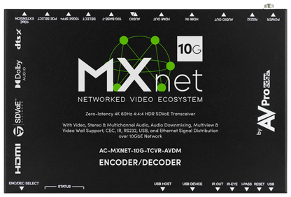 MXnet 10G SDVoE Transceiver with Downmixing